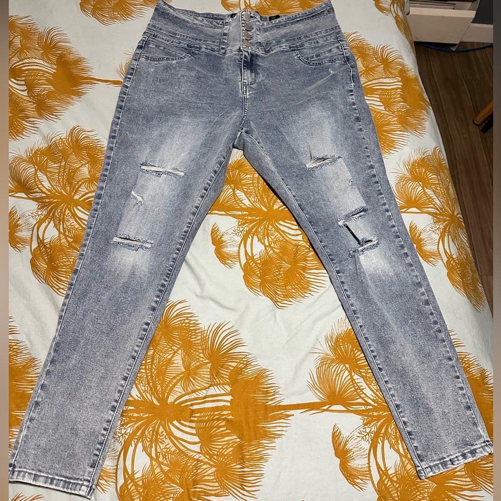 Chic Denim Harley corset high waisted jeans